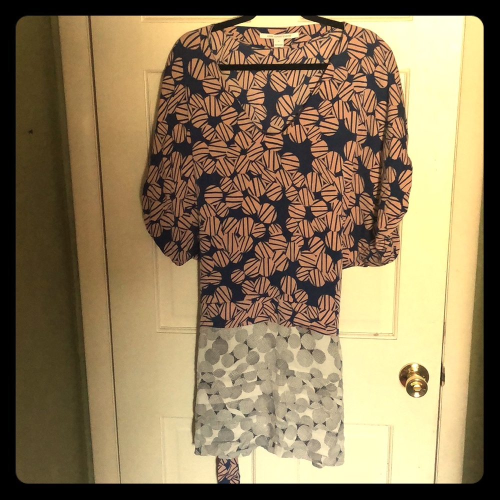 Diane von furstenburg silk mid-length dress
